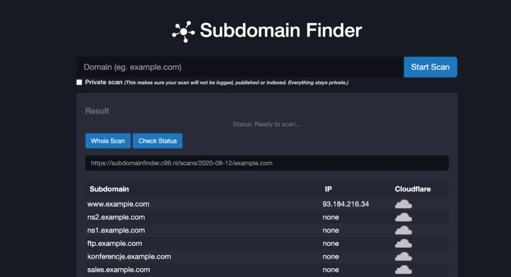 Free subdomain finder online 🛡️ find subdomains of domain