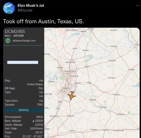 Recently a 20-year old university student from Central Florida, leveraged OSINT technologies to build a Twitter bot that is tracking the business jet of Elon Musk and posting updates on Twitter 