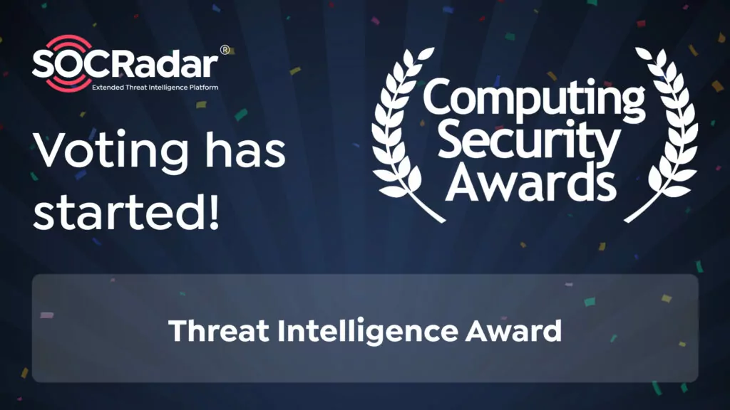 Vote for SOCRadar at the Computing Security Awards 2022