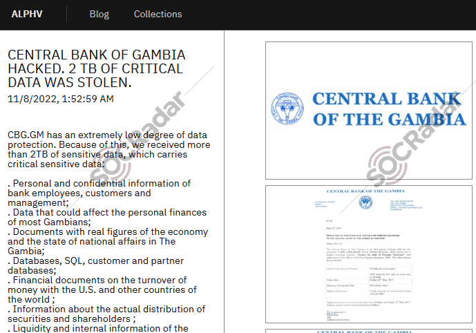 BlackCat’s (AlphaVM) announcement about the Central Bank of Gambia