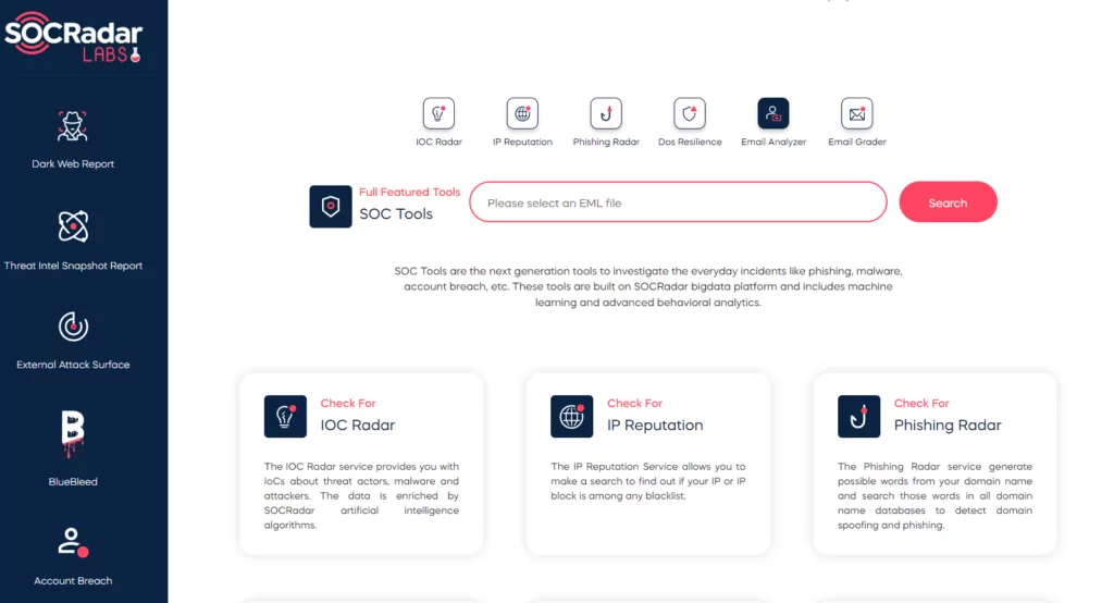 SOCRadar Labs Email Analyzer