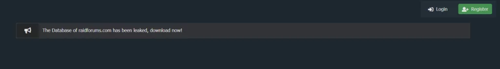 Exposed Forum Reveals RaidForums Database: 478K Members' Details Leaked