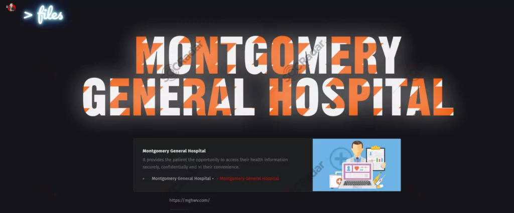 Donut ransomware group leaked the data of Montgomery General Hospital (Source: SOCRadar XTI)