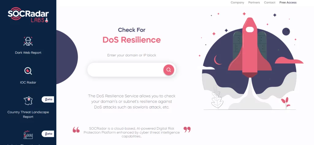 DoS Resilience Service by SOCRadar