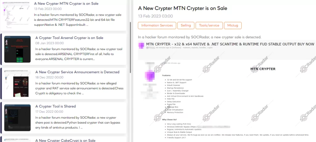 SOCRadar Dark Web News Module, FUD