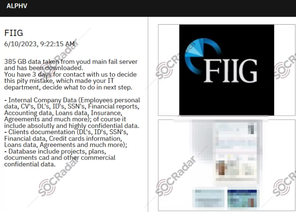 AlphVM/Blackcat new ransomware victim: FIIG, Australian