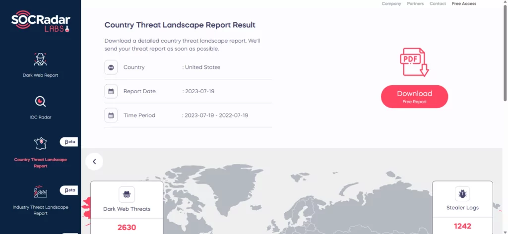 SOCRadar Labs: Country Threat Landscape Report, DDoS Q2