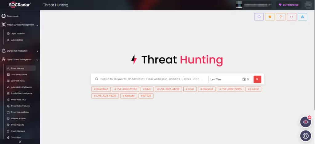 SOCRadar's Threat Hunting