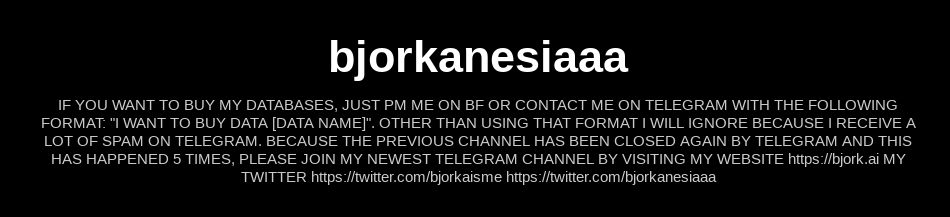 Figure 6. Bjorkanesia blog’s manifest