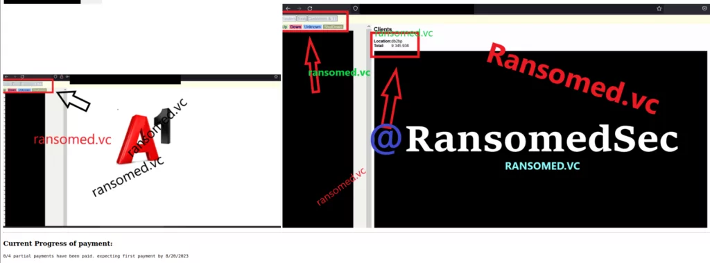 Figure 11. A1 Data Provider’s screenshots of Ransomed.vc
