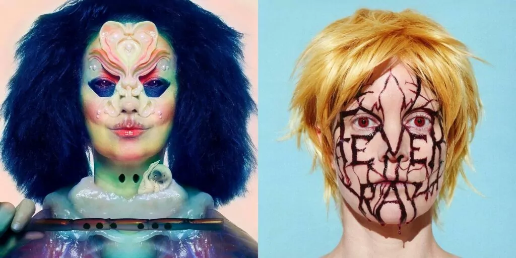 Figure 2. Album covers used by Bjorka in its profile image; "Björk - Utopia" album cover image on the left, "Fever Ray - Plunge" album cover image on the right