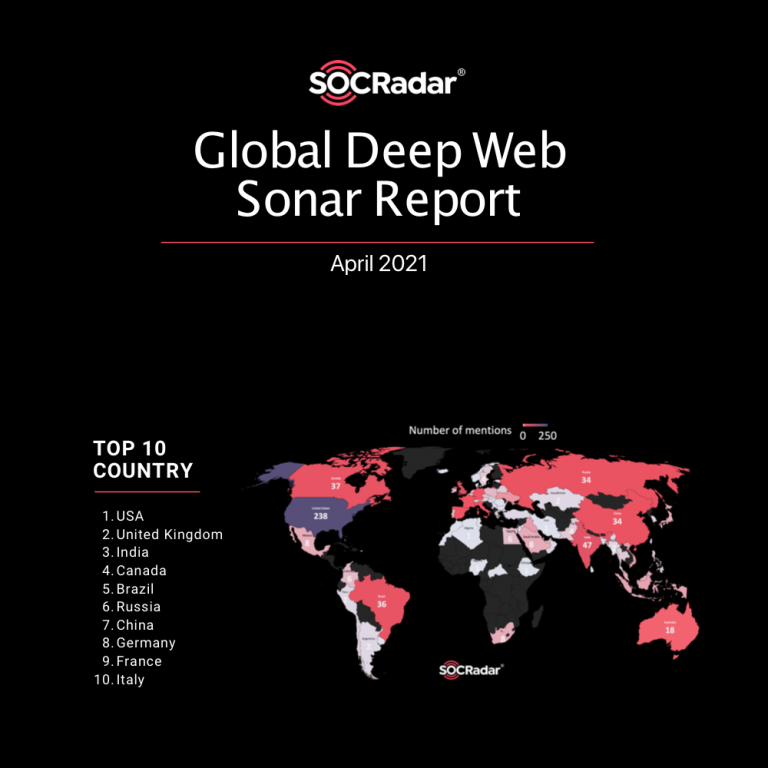 SOCRadar® Cyber Intelligence Inc. | Global Deep Web Report April 2021