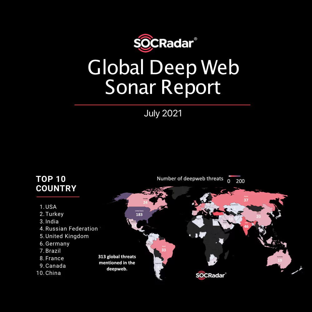SOCRadar® Cyber Intelligence Inc. | Global Deep Web Report July 2021