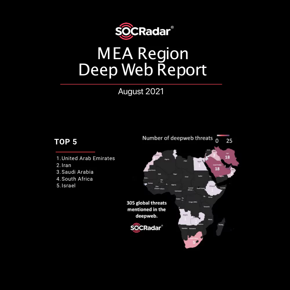 SOCRadar® Cyber Intelligence Inc. | MEA Regional Deep Web Sonar Report August 2021