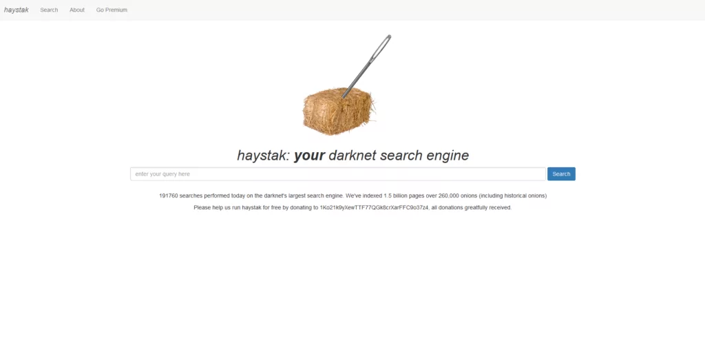 Haystak search engine