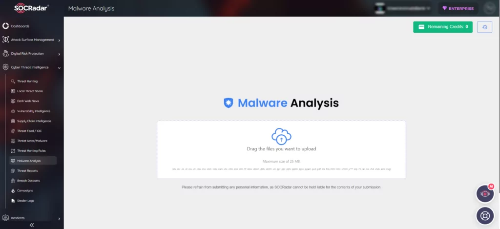 SOCRadar’s Malware Analysis