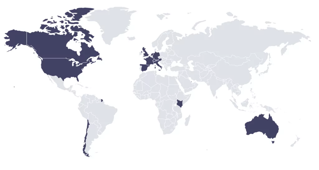 Fig.13. Countries affected by Rhysida Ransomware (Source: SOCRadar)