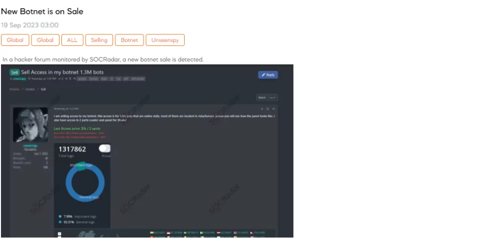 New Botnet is on Sale