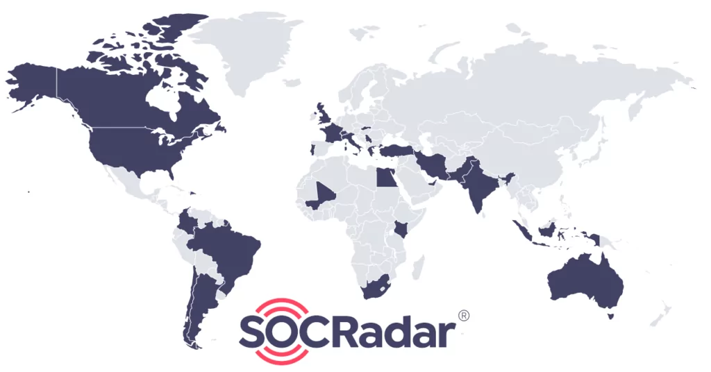 Fig. 14. Countries affected by Medusa Ransomware (Source: SOCRadar)