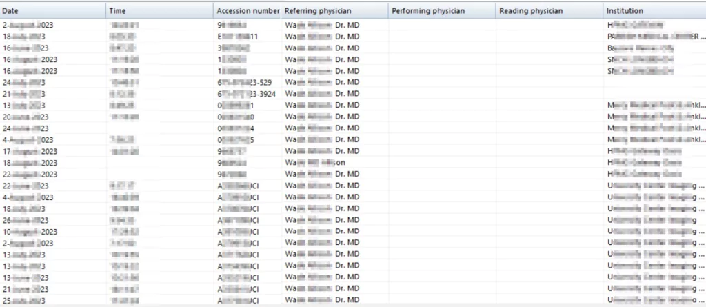 Figure 3-2: MicroDicom results