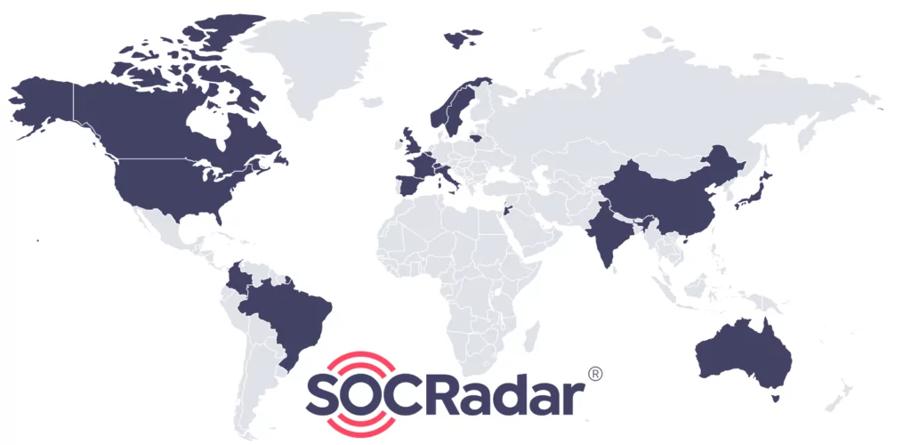 Fig. 16. Countries affected by NoEscape Ransomware (Source: SOCRadar)