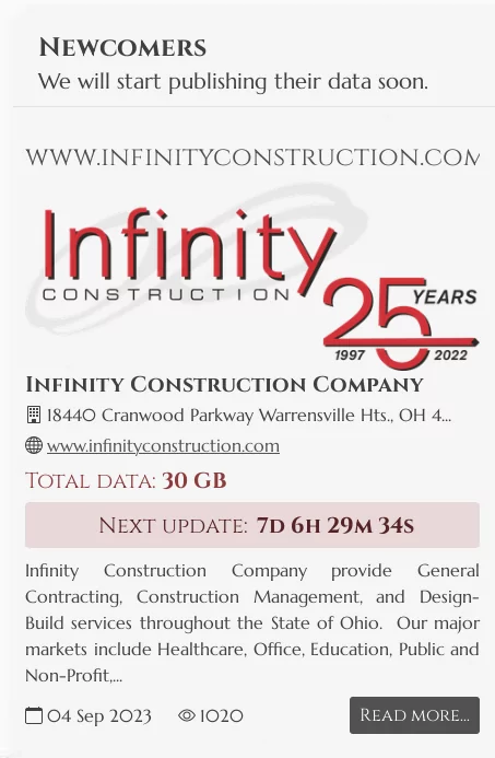 Fig. 18. Infinity construction company victim announcement post of NoEscape Ransomware