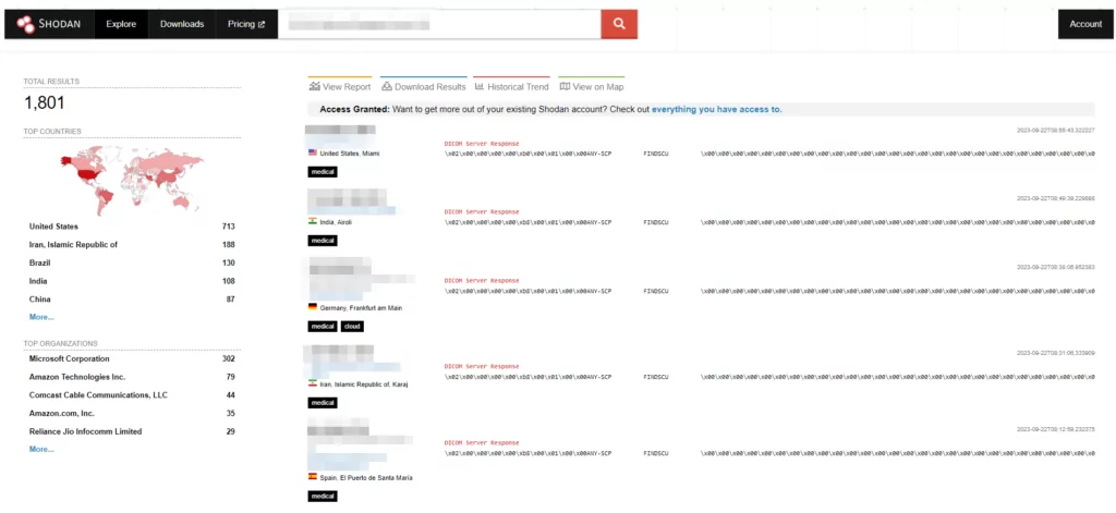 Figure 1: Shodan Results