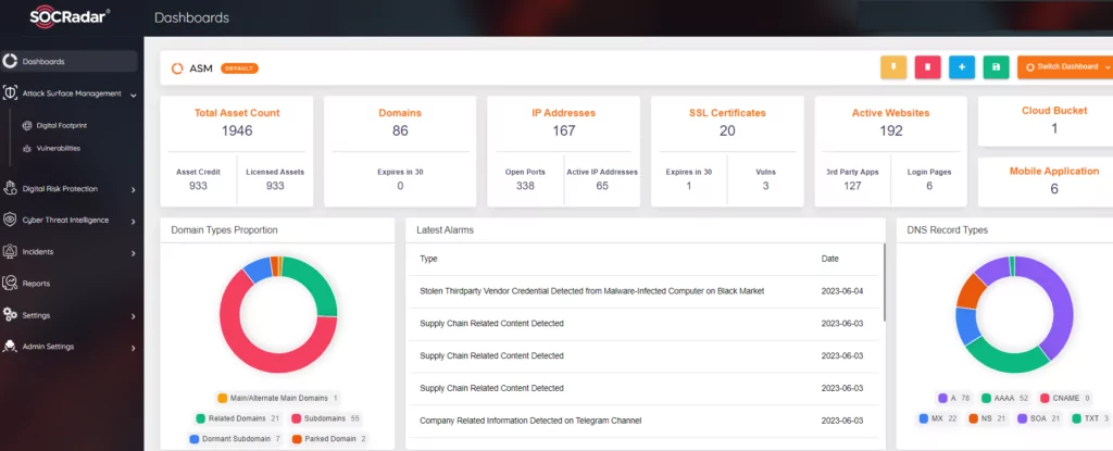 SOCRadar Attack Surface Management Module