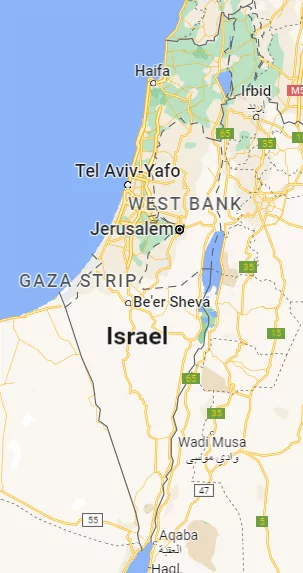 Google Maps image of Israel