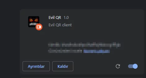 EvilQR browser extension.