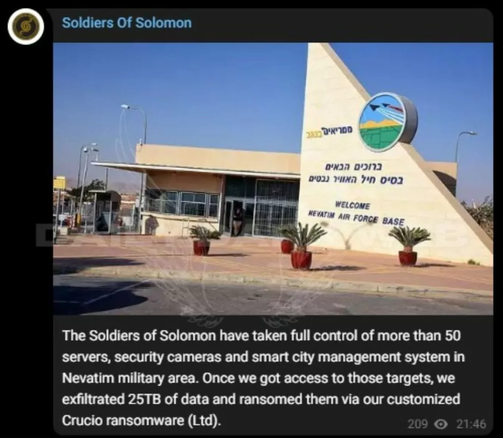 Soldiers Of Solomon’s Telegram post, flood continues with proof of concept images