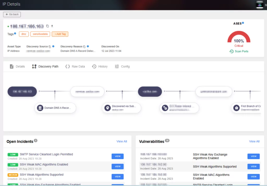 View asset exposures via Digital Footprint.