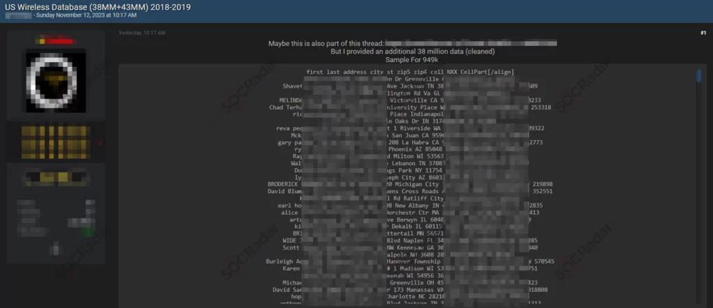Wireless Database of the United States is Leaked