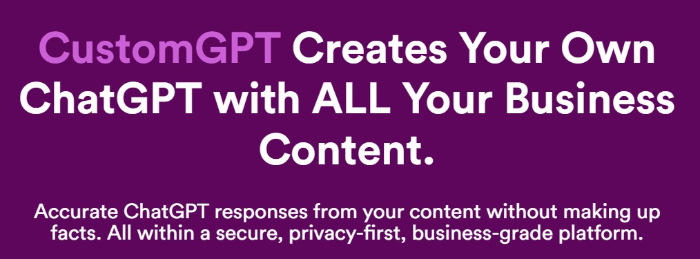 Build Custom GPTs through the CustomGPT platform