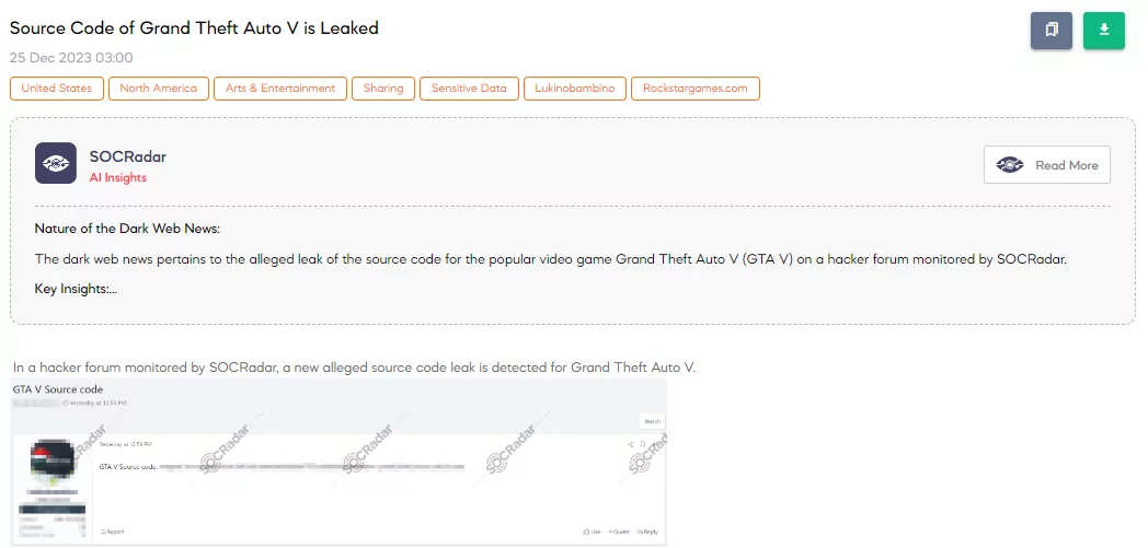 Source Code of Grand Theft Auto V is Leaked