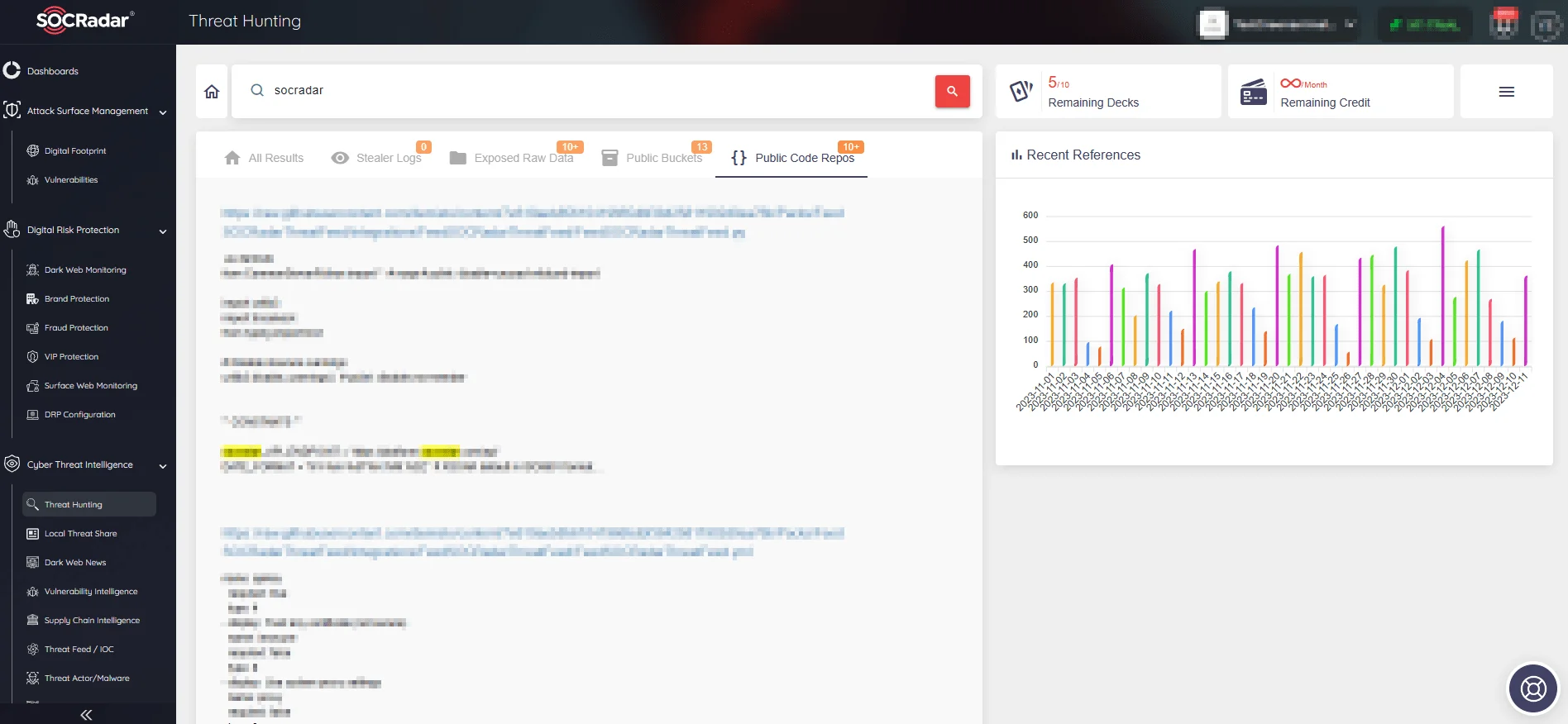SOCRadar’s Source Code Leakage Monitoring