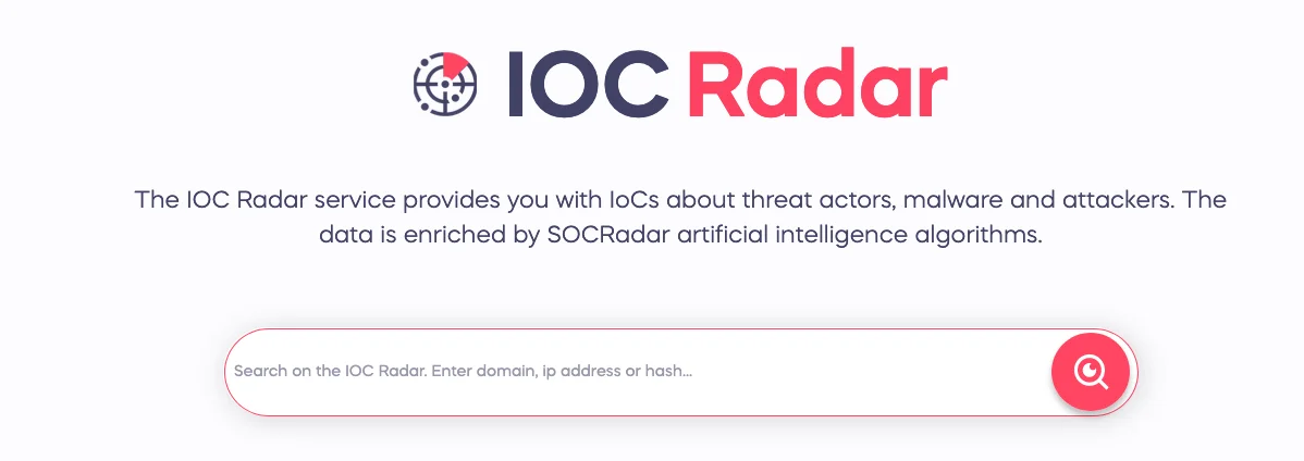 SOCRadar Labs – IOC Radar
