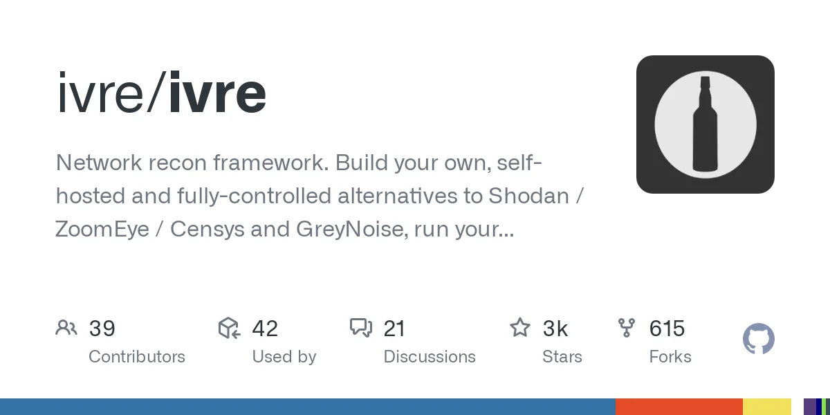 GitHub preview of the IVRE framework