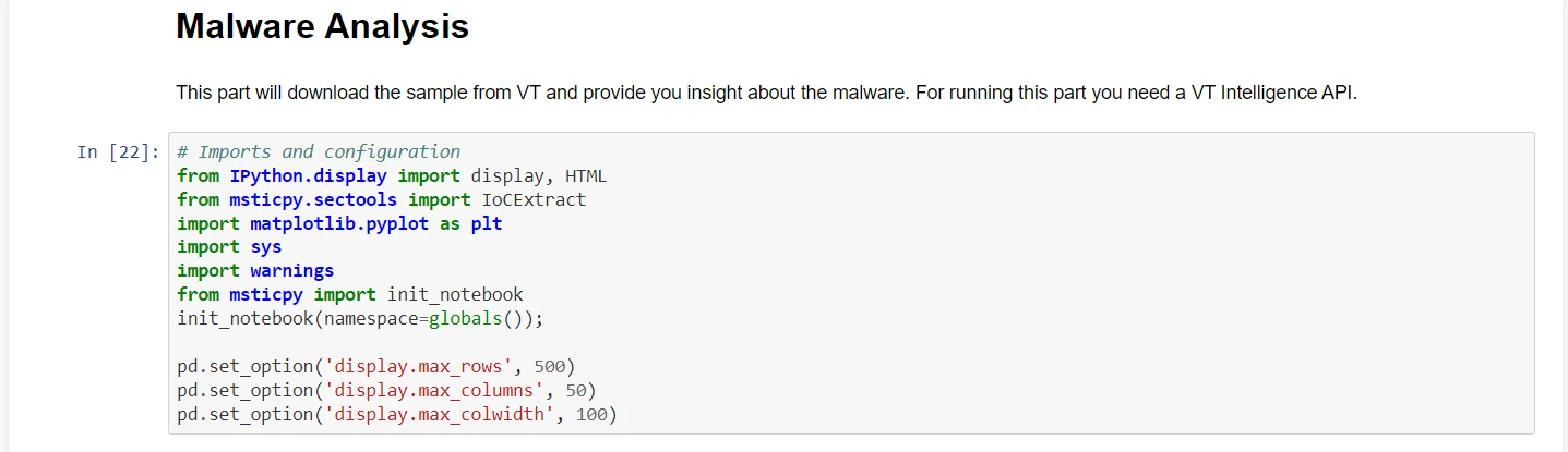 Imports for the malware analysis