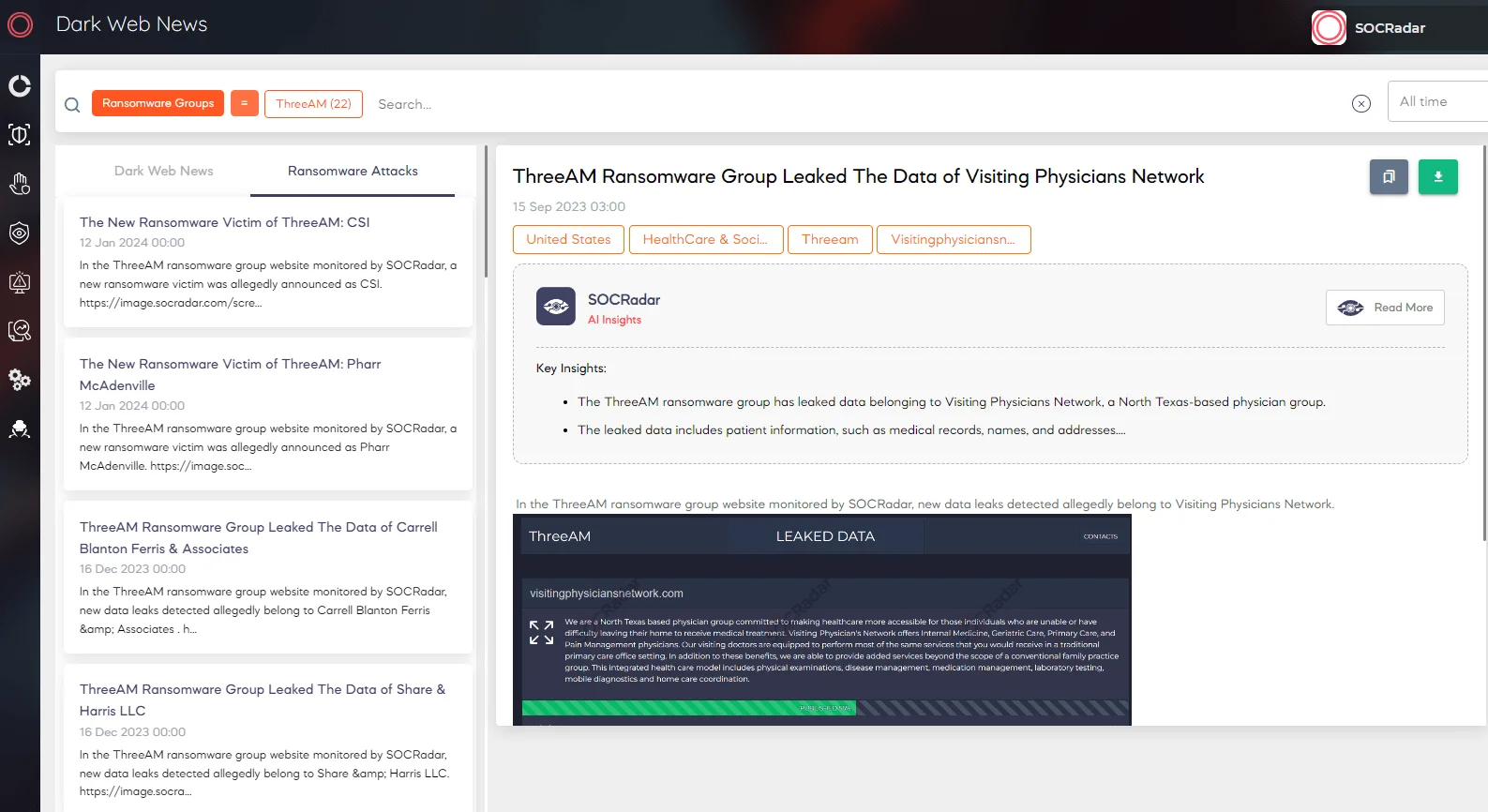 SOCRadar Dark Web News, Ransomware Attacks