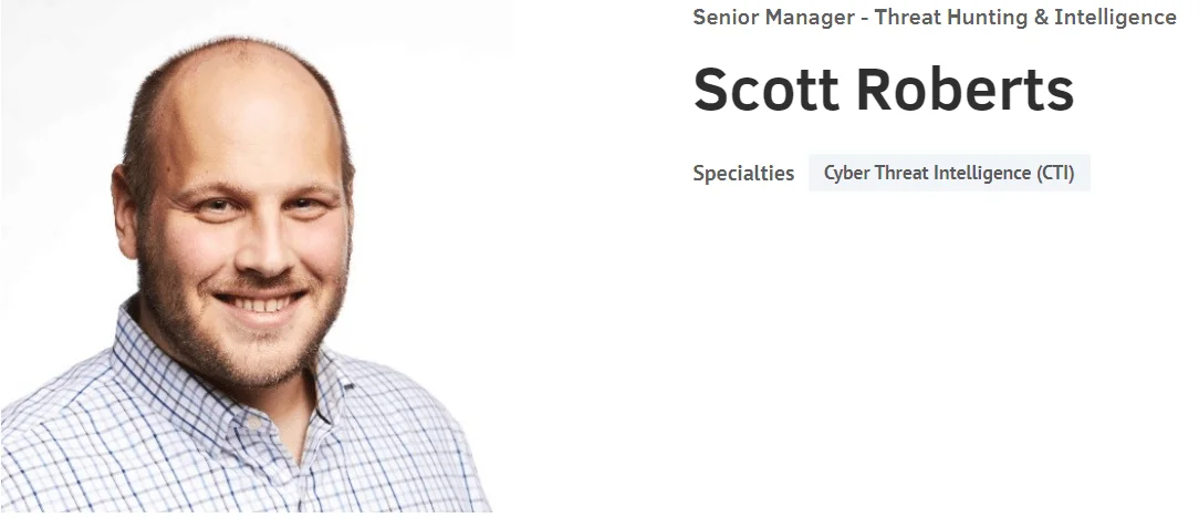 Scott J. Roberts SANS profile, CTI Experts