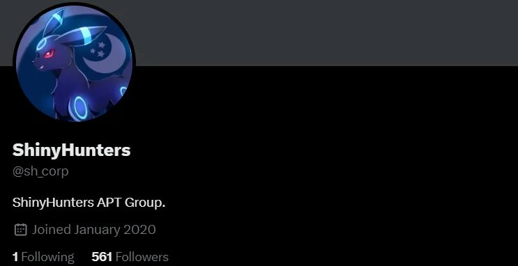 ShinyHunters X(Twitter) profile