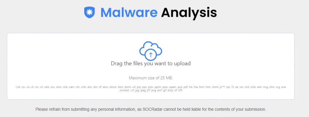 SOCRadar Malware Analysis