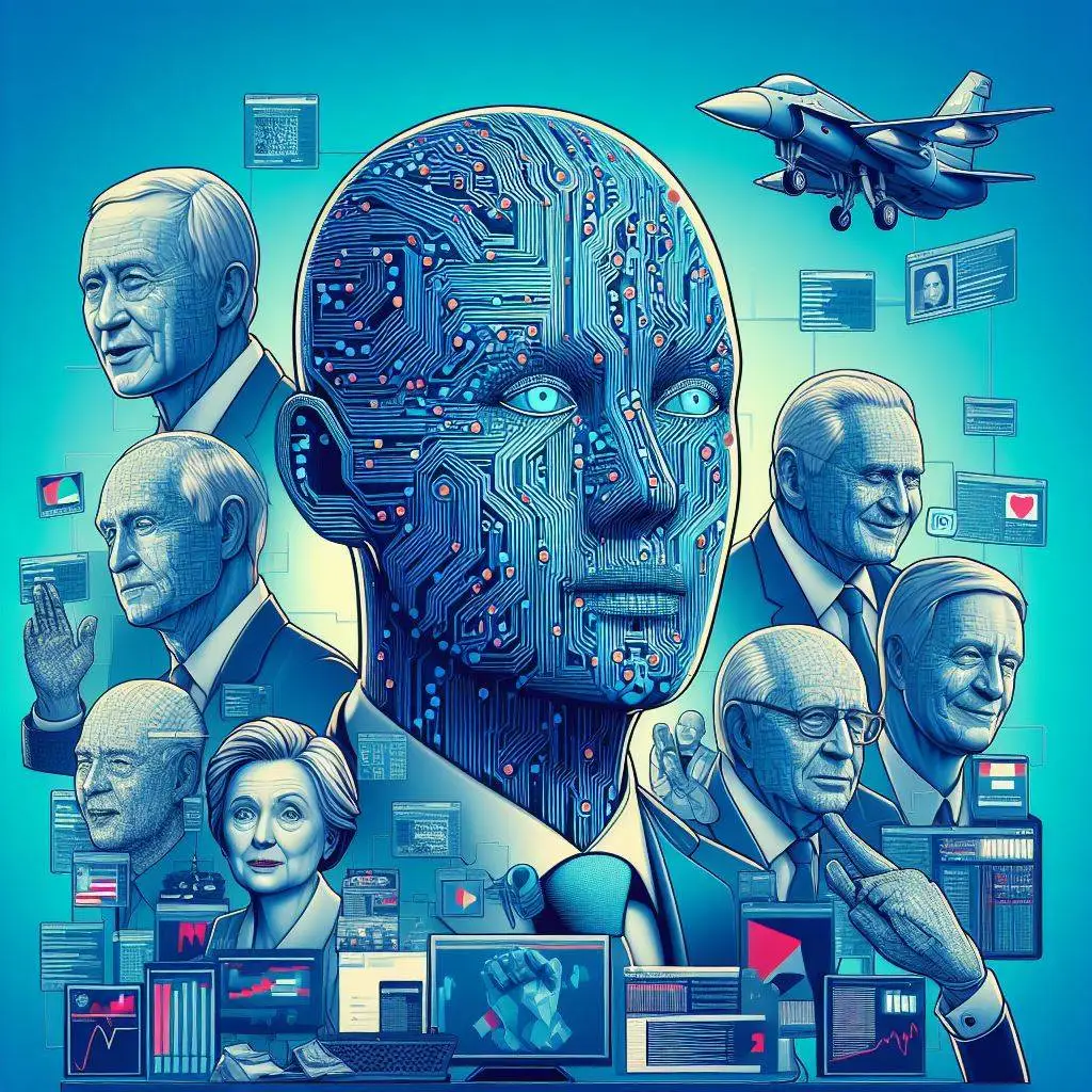 AI illustration for deepfakes in elections