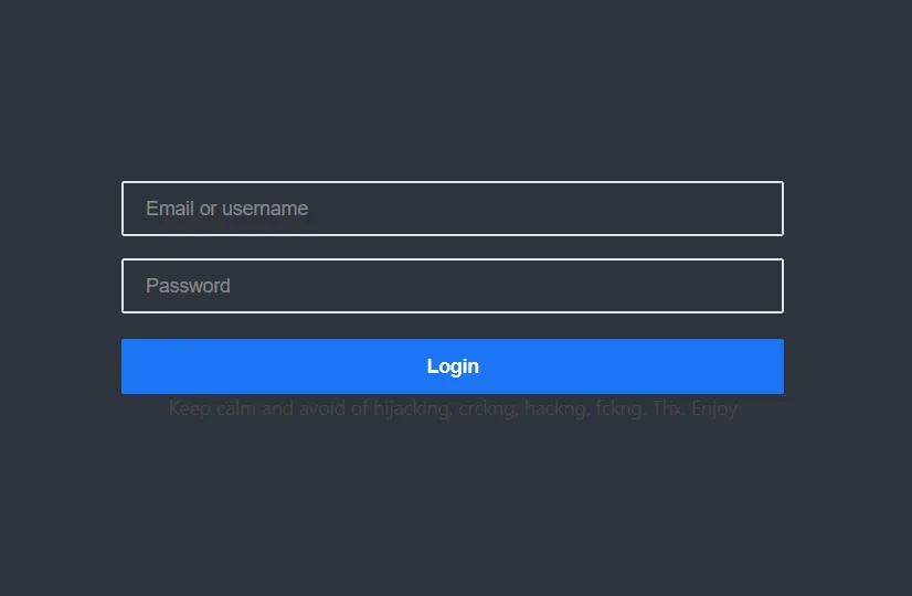 Current panel for login