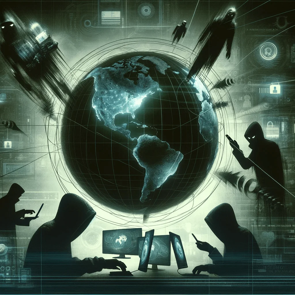 Cyber Warfare and Espionage Illustrative Image - Generated by DALL-E