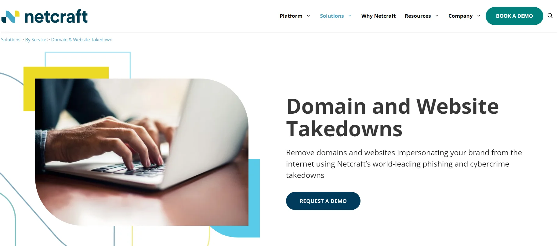 Netcraft’s phishing domain takedown page