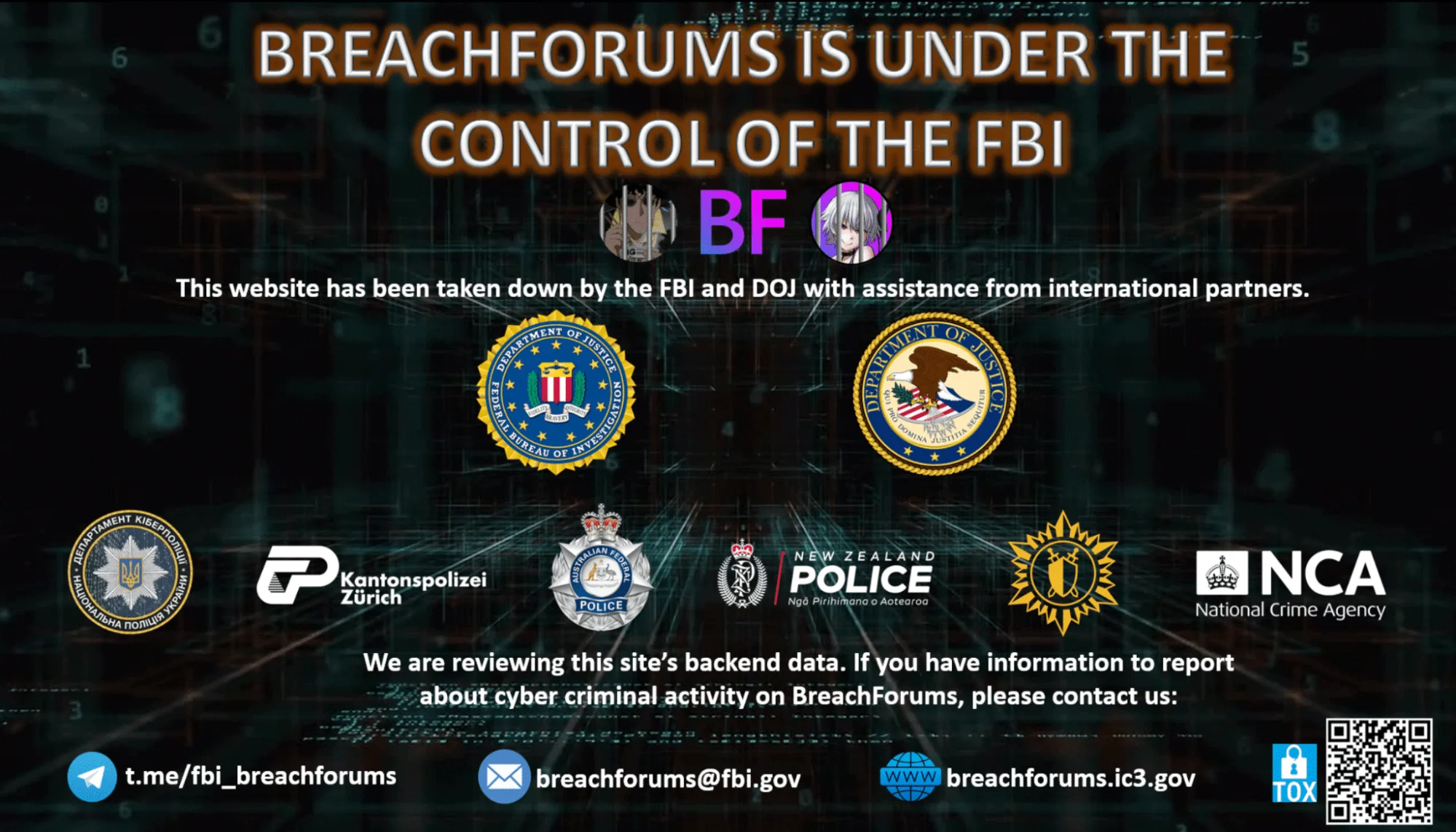 Seizure announcement
